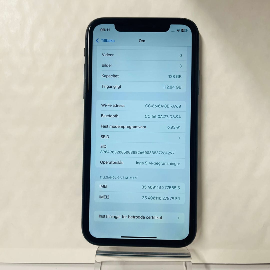 SÅLD - Begagnad iPhone 11 128 GB – 6 mån garanti - 5855 - Bild 2