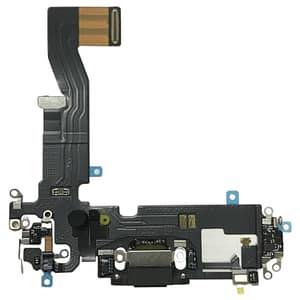 iPhone 12 Pro Laddkontakt med Flex - Svart