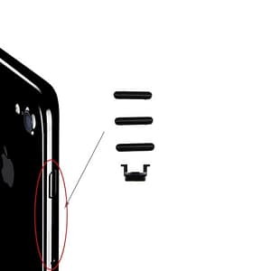 iPhone 7 Sidoknappar - Svart (högblank)