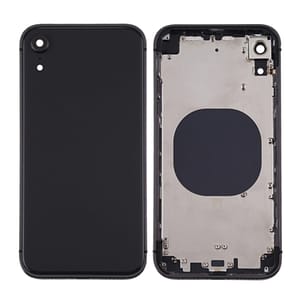iPhone XR Komplett Baksida i Glas med Ram - Svart