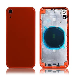 iPhone XR Komplett Baksida i Glas med Ram - Röd