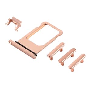 iPhone 8 Simkortshållare & Sidoknappar - Roséguld