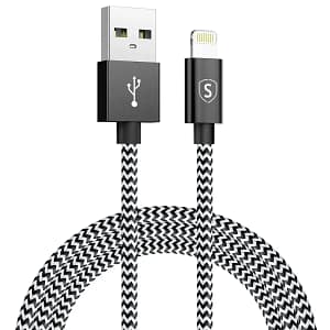 SiGN Skin Lightning Kabel 2.1A, 1.5m - Svart/Vit