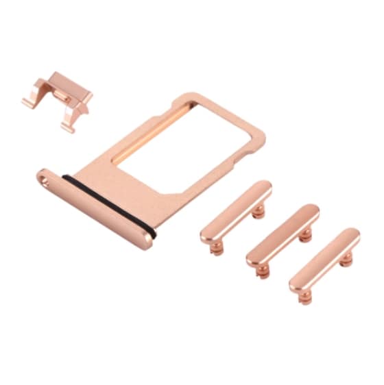 iPhone 8 Plus Simkortshållare & Sidoknappar - Roséguld