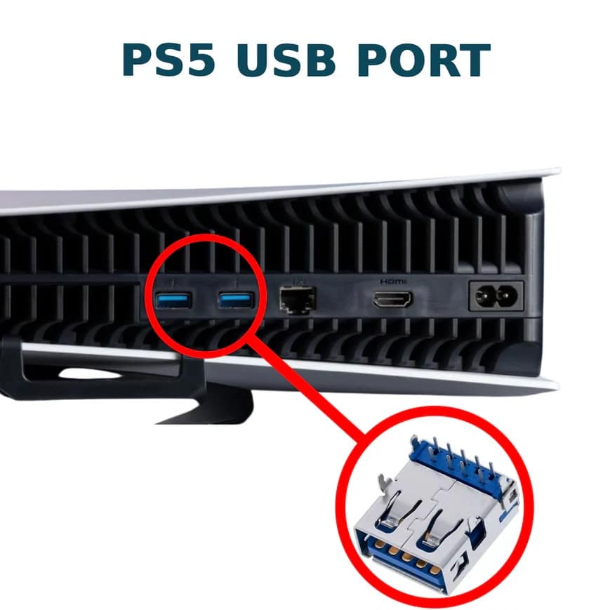 Playstation 5 + byte av en USB3